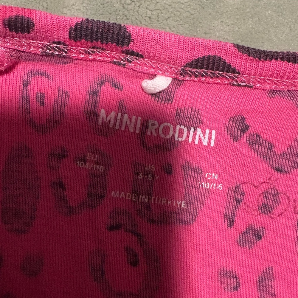 Mini Rodini Fuchsia Animal Print Shirt